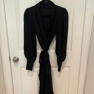 BANANA REPUBLIC BLACK SILKY HIGH-LOW MAXI DRESS NEW WITHOUT TAGS (NWOT)